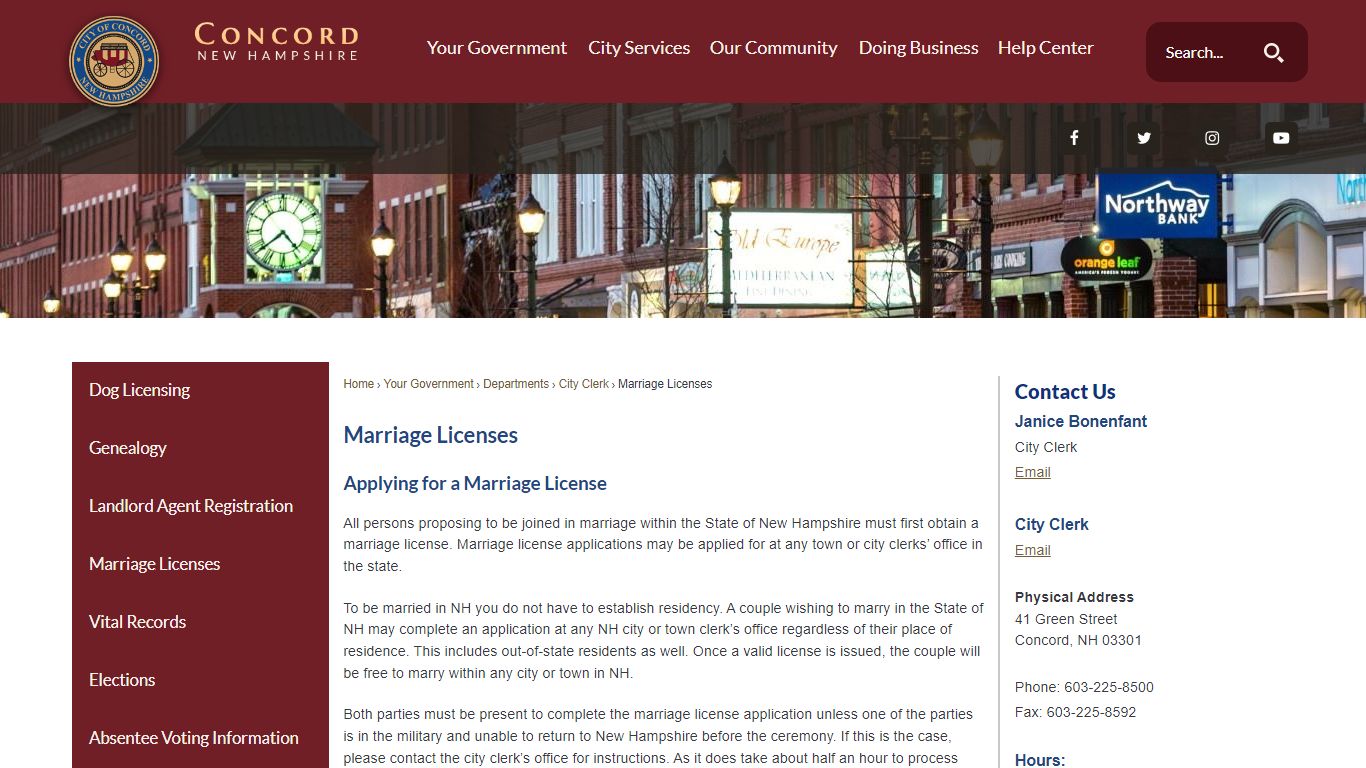 Marriage Licenses | Concord, NH - Official Website